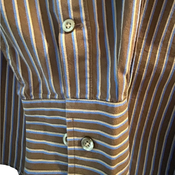 Men's Michael Kors Striped Button-Down Shirt sz XL 17 - Picture 7 of 7